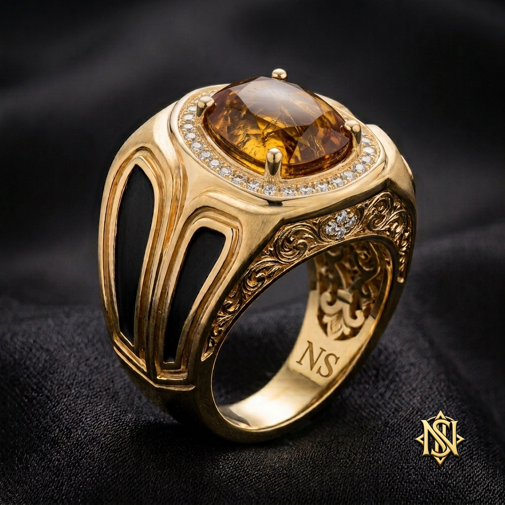 Black Onyx Heirloom Ring by Nate Savard